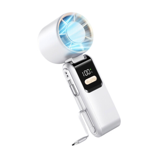 Mini ventilateur portatif avec 199 vitesses réglables,-Blanc