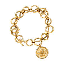 Bracelet en acier inoxydable délicat avec pièce de-JDB0306062