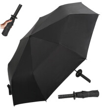 Samurai Umbrella Automatic Windproof Waterproof Katana Style with Non‑Slip Grip for Cosplay and Gifts