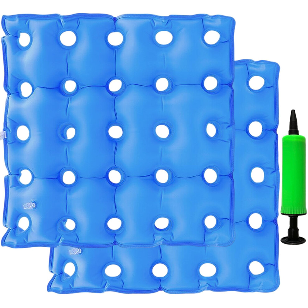 2 Pack Inflatable Seat Cushion for Pressure Sores, Adjustable Air Support Waffle Cushion for Wheelchair or Recliner