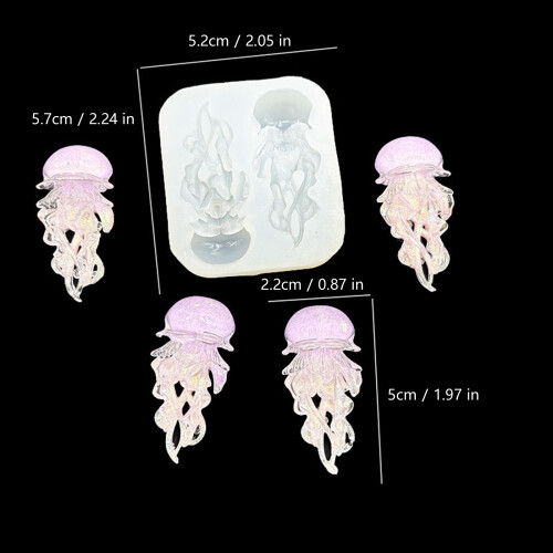 Petits accessoires en forme de méduse, moules d'artisanat, 2