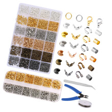 Perles d'espacement en métal galvanisé de 6-24 carrés 12 carrés