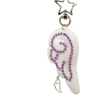 Joli porte-clés rétro japonais en-Boucle de porte violette