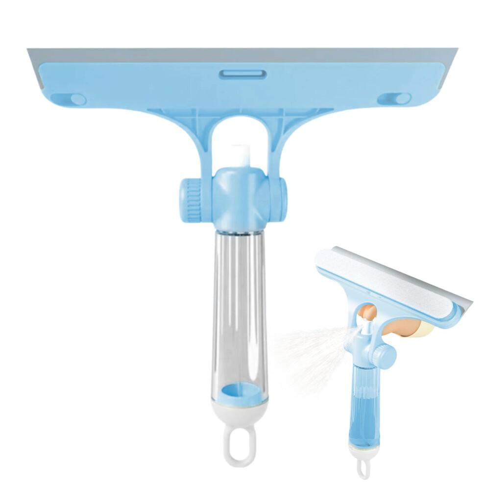 3 In 1 Window Cleaning Squeegee With Builtin Spray Bottle, Streak Glass And Car Windshield Cleaner (Blue) Blue 9771547843719