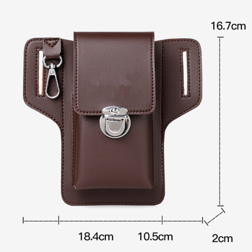 Handytasche mit Gürtelclips, Leder-Handyholster mit-1 2