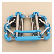 Folding Luggage Trolley 30kg Load Capacity Lightweight Travel Cart with Smooth Wheels Blue