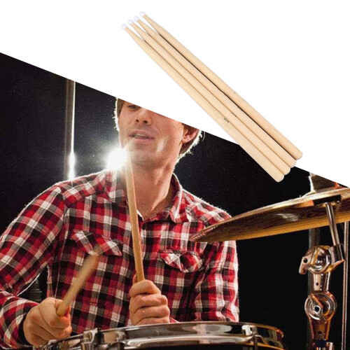 Pro & Beginner Maple Drumsticks 2 Pairs 5A Multi-Purpose for Practice & Stage