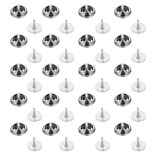 20pcs Sturdy Flat Metal Pin Backings Ideal For Team Activity-6mm