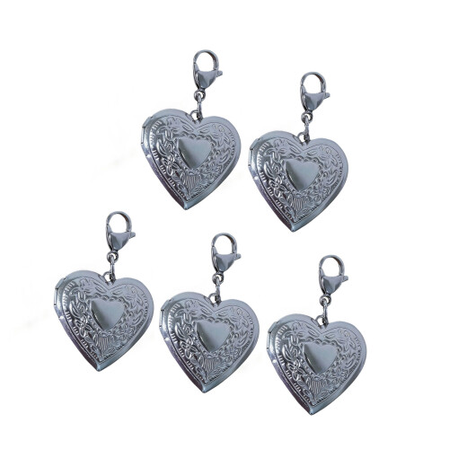 Pendentif médaillon en argent à la mode, fabrication de-amour