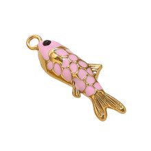 Unique Rainbow Fish Pendant Accessories For Necklace-Pink