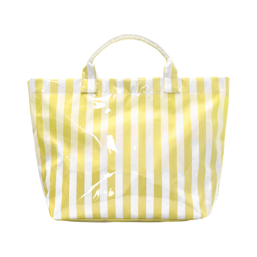 Yellow/White Fashionable Striped Shoulder Bag Spacious- And