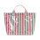Classical Striped Carryall Bag PVC Construction-green powder 1
