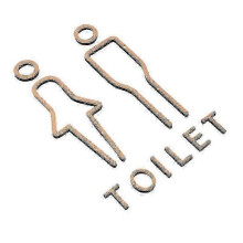 (gold) Man Woman Acrylic Wall Sign Plate Toilet Doorplate Wash Room Label Wc Signage Board 20x4cm
