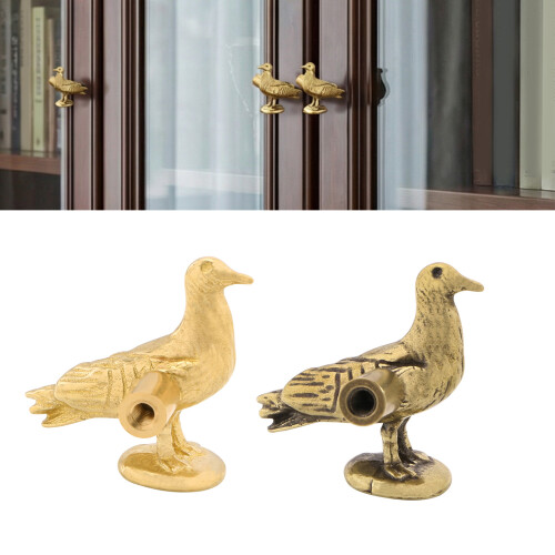 Artistic Bird Shape Brasses Pulls Cabinet Drawer-Aged Color 2