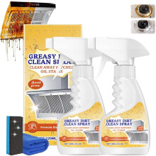 2Pcs 120ml Powerful Kitchen Foam Cleaner Spray, Fast Grease Removal for Range Hood, Oven and Cookware