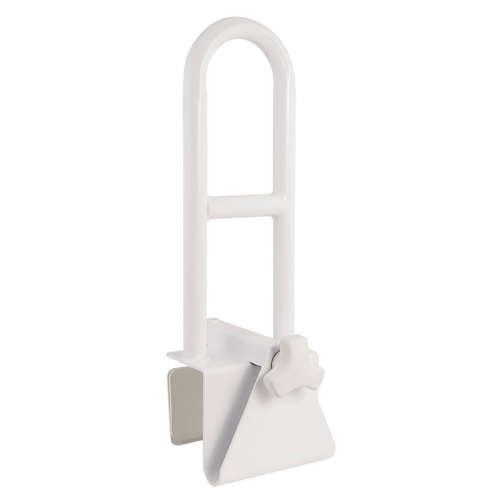 Adjustable Bathtub Safety Rail for Seniors, Ergonomic Comfort Grip Tub Grab Bar, RustResistant Metal Construction