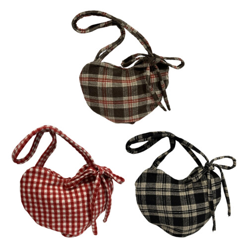 Fashion Polyester Shoulder Bag With Love Pattern and-Coffee 1