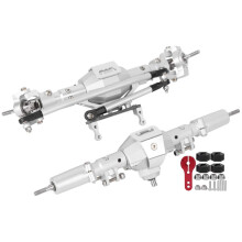 RC Car Axle Upgrade with Hardened Steel Gears, Aluminum Front Rear Axles for Axial SCX10 II 1/10 Crawler