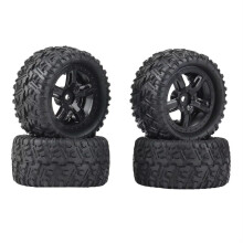RC Car Tires 1/16 Rubber Wheels for Remo Smax 1621 1625 1631 1655, Enhanced Grip and Durable Structure