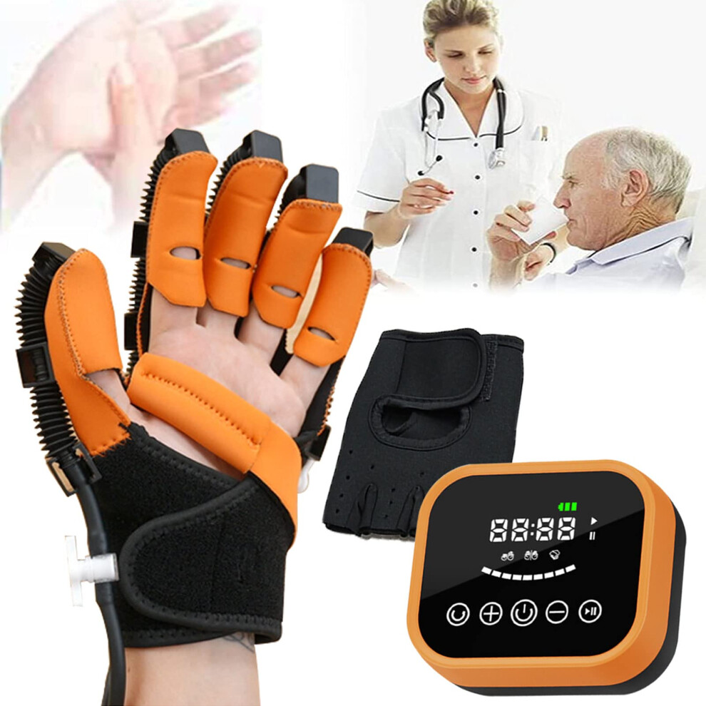Rehabilitation Robot Glove Left M Adjustable Hand Therapy Training Equipment for Stroke Recovery