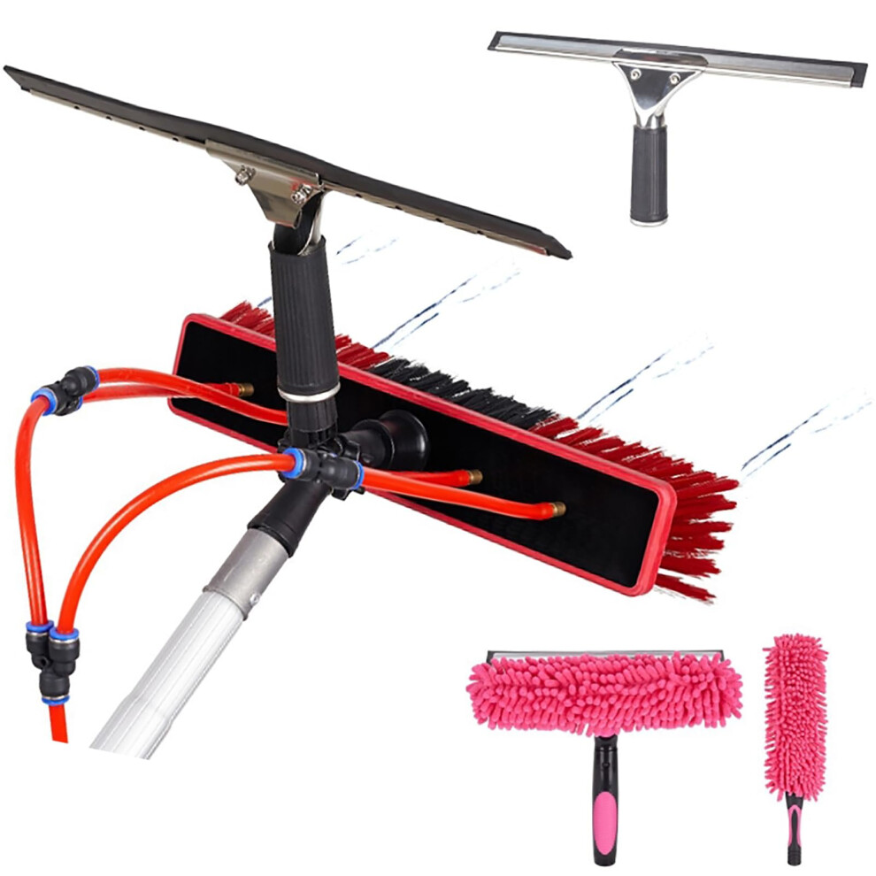 Telescopic Window Cleaner With Extendable Water Fed Pole, MultiâAngle Brush, 4ÂInâ1 Cleaning Kit For Car And Glass 9771547844235