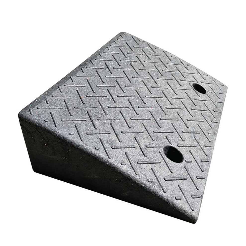 Threshold Ramp 48x42x10cm AntiSlip Rubber Wheelchair Ramp for Scooter Car Doorway and Curb Access