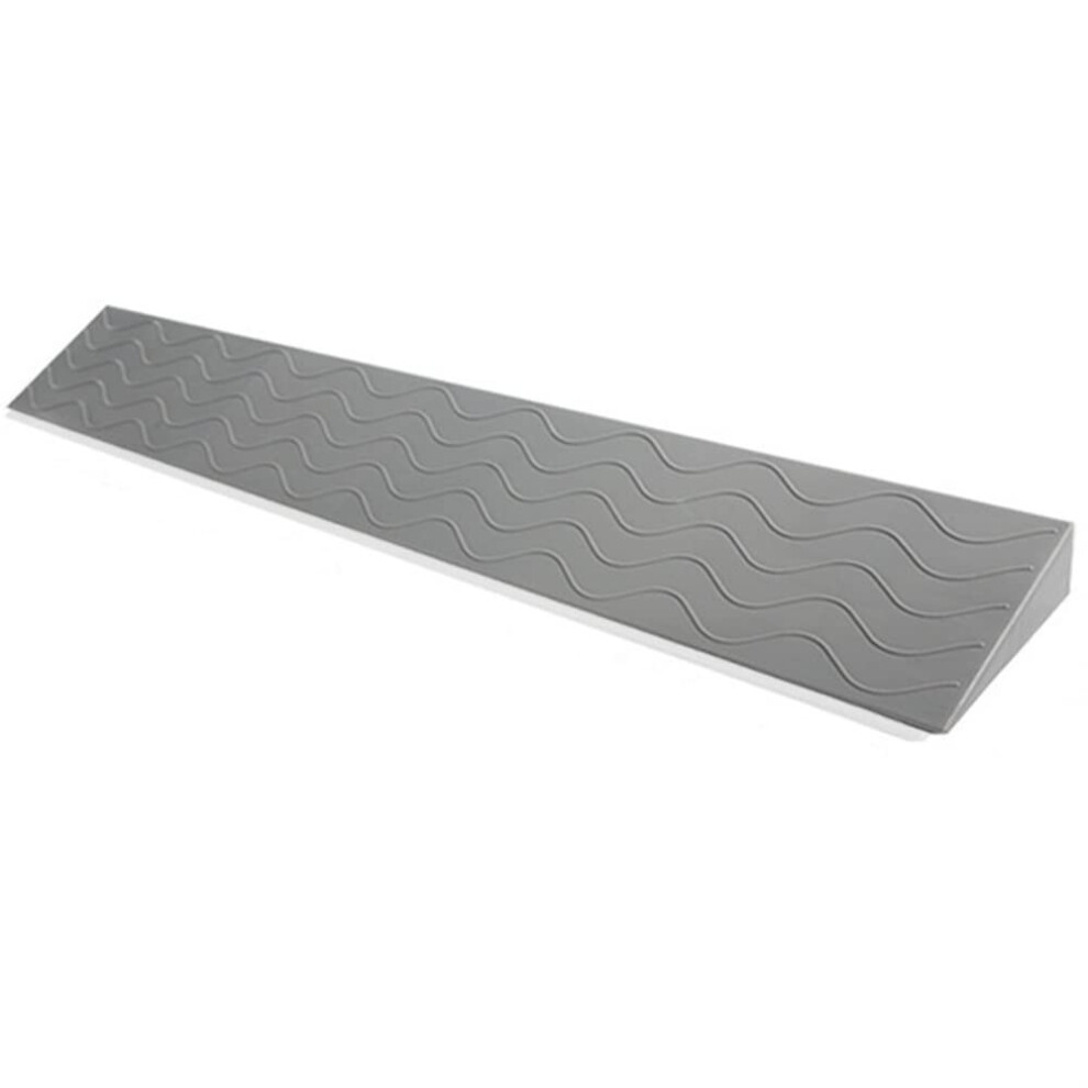 Durable NonSlip Wheelchair Threshold Ramp 39.4x2.8x0.4in for Indoor Doorway Step Smooth Transition