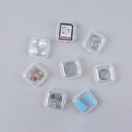 20 PCS Transparent Plastic Empty Earplugs Case Earplugs Box Storage Case 1