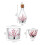 Elegant Japanese Glass Sake Set With Flower Pattern Sake Bottle 3
