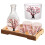 Elegant Japanese Glass Sake Set With Flower Pattern Sake Bottle 6