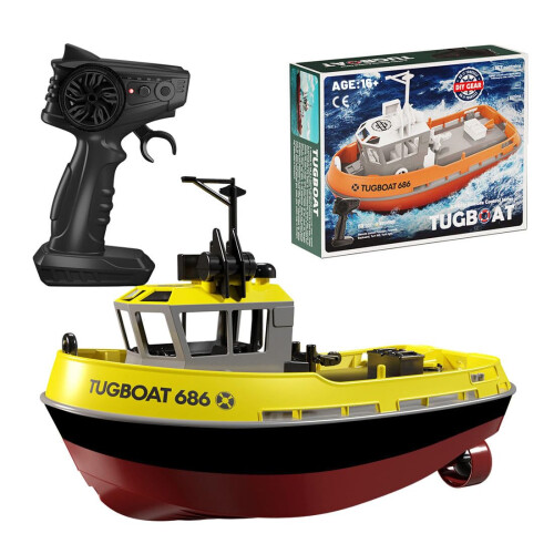 Yellow RC Speedboat for Adults, 2.4GHz Remote Control Racing Boat with Waterproof Design and Long‑Range ‑Speed Performance