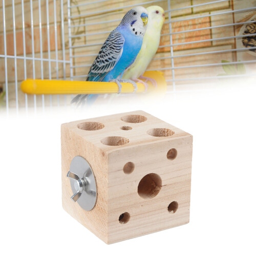 Natural Pine Bird Block Toy 7cm/2.8in for Parrots