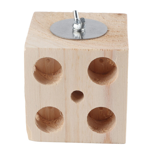 Natural Pine Bird Block Toy 7cm/2.8in for Parrots 1