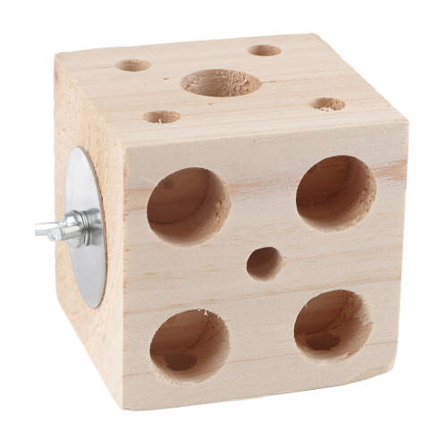 Natural Pine Bird Block Toy 7cm/2.8in for Parrots 2