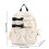Trendy Daypack Lightweight Book Bag with Bows Practical-White 2