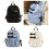 Trendy Daypack Lightweight Book Bag with Bows Practical-White 3