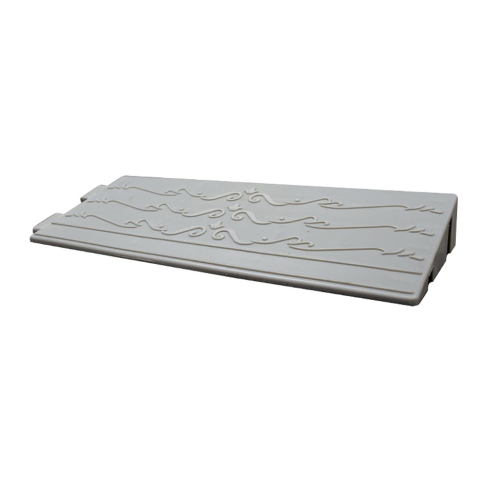 Gray Nonslip Plastic Threshold Ramp For Wheelchairs And Scooters, Smooth Entry Door Curb Ramp 2.5Cm