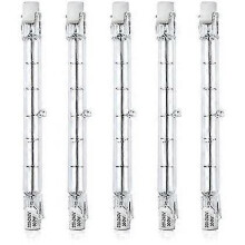 Dimmable R7s 118mm 300w Halogen Pencil Bulb Ac220-240v 5900lm J118 Linear Halogen Floodlight for Landscape Lighting, Security, Street Light (set Of 5