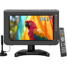 ZOSHING 10.1inch Portable TV, Small with Freeview-Digital DVB-T2,720P Screen for USB,DC/12Volt IN,HDMI/AV input,for Mini Camping