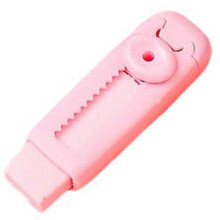 (Pink) Sliding Retractable Eraser, Soft Rubber Erasers, Push Pull Large Pencil Eraser for Students Kids, School Office Supplies