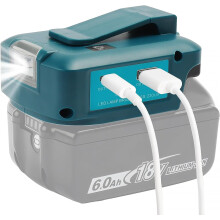 Makita 18V Battery Adapter ADP05 USB Charger Work Light PD QC3.0 Power Source for BL1830 BL1850 BL1860B