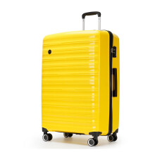 28 Inch Spinner Luggage Lightweight Hard Shell Suitcase with TSA Lock Large Capacity 98L Yellow