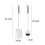 Toilet Brush Set White Soft Bristle Long Handle Wall Mounted Holder Space Saving Design 2