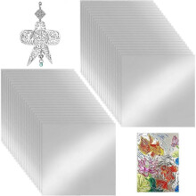 100 Sheets Aluminum Foil Sheets Silver Tin Craft Metal Embossing Art Paper for DIY Home Décor School Projects Wrapping