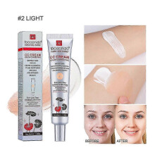 (light color)Color Changing CC Cream, 2-in-1 Skincare & Makeup, 45ml Hydrating Dark Foundation with Botanical Ingredients
