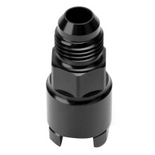 Black Aluminum Fuel Rail Adapter 3/8in 6AN LSX