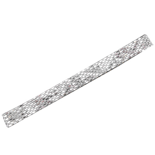 100cm Rhinestone Hotfix Chain, 2cm 8-Row White