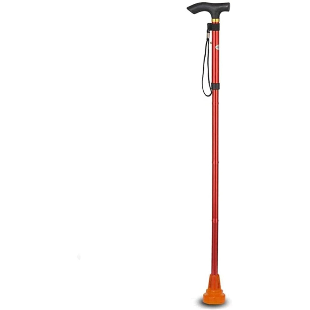 Black/Blue Aluminum Alloy Walking Stick For Elderly, Adjustable Height Ergonomic Comfort Grip Cane,