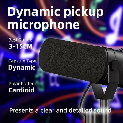 SM7DB Professional Dynamic Microphone Built-in Preamp for Live Recording Streaming Podcasting Broca 1