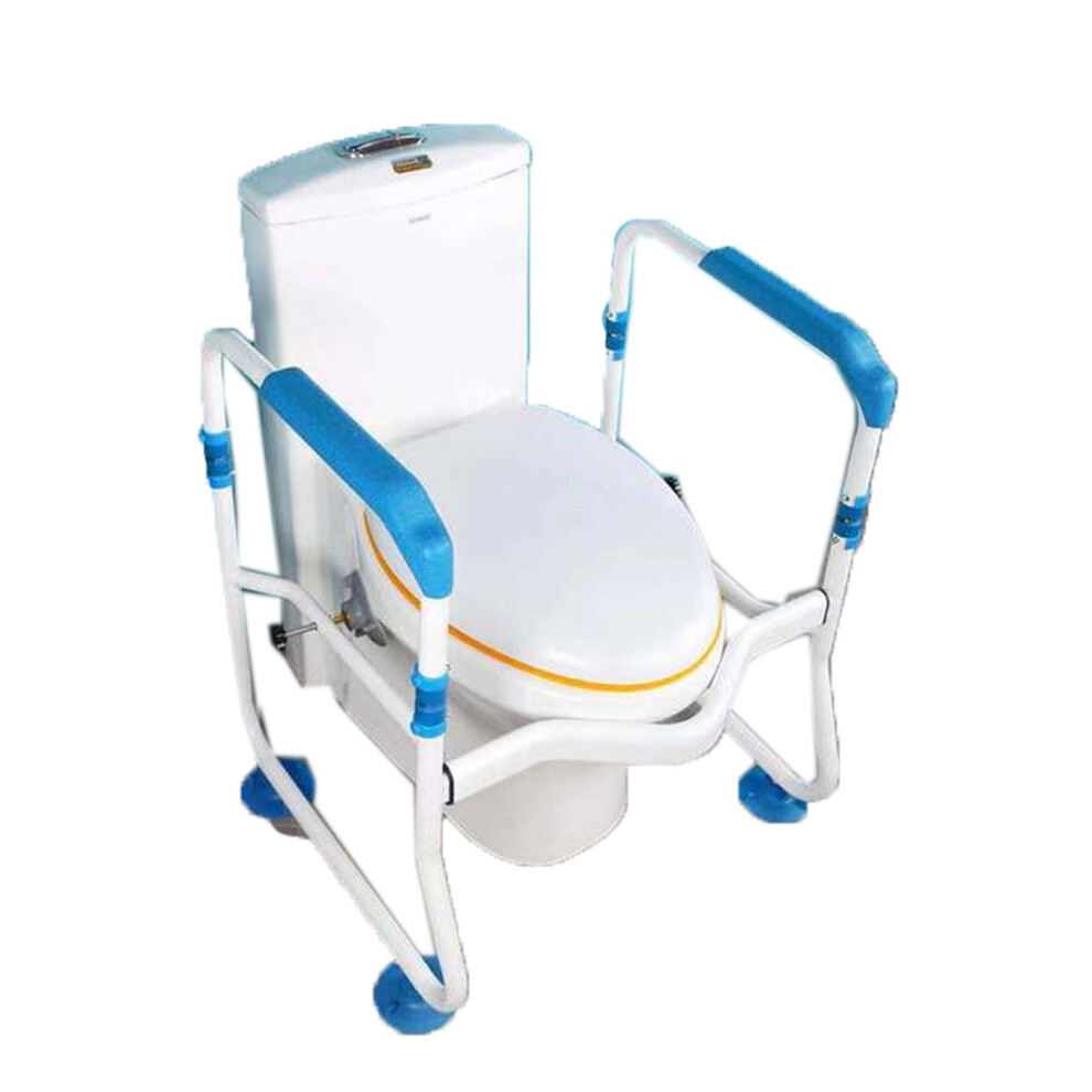 Adjustable Toilet Safety Rail with Suction Cups, NoDrill Support Frame for Elderly and Disabled